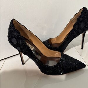 Badgley Mischka Black Embellished Heels
